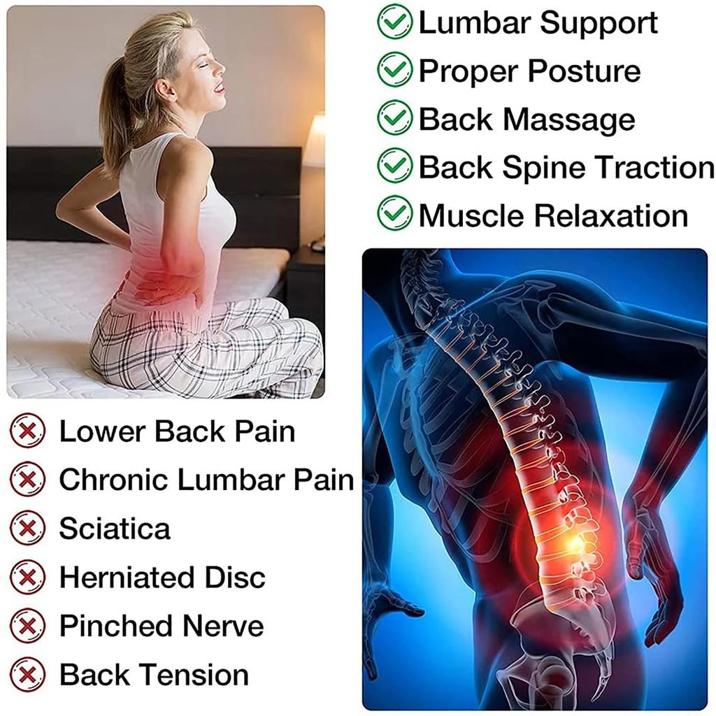 Adjustable Lumbar Back Stretcher with Acupressure Points by HitMyNeed