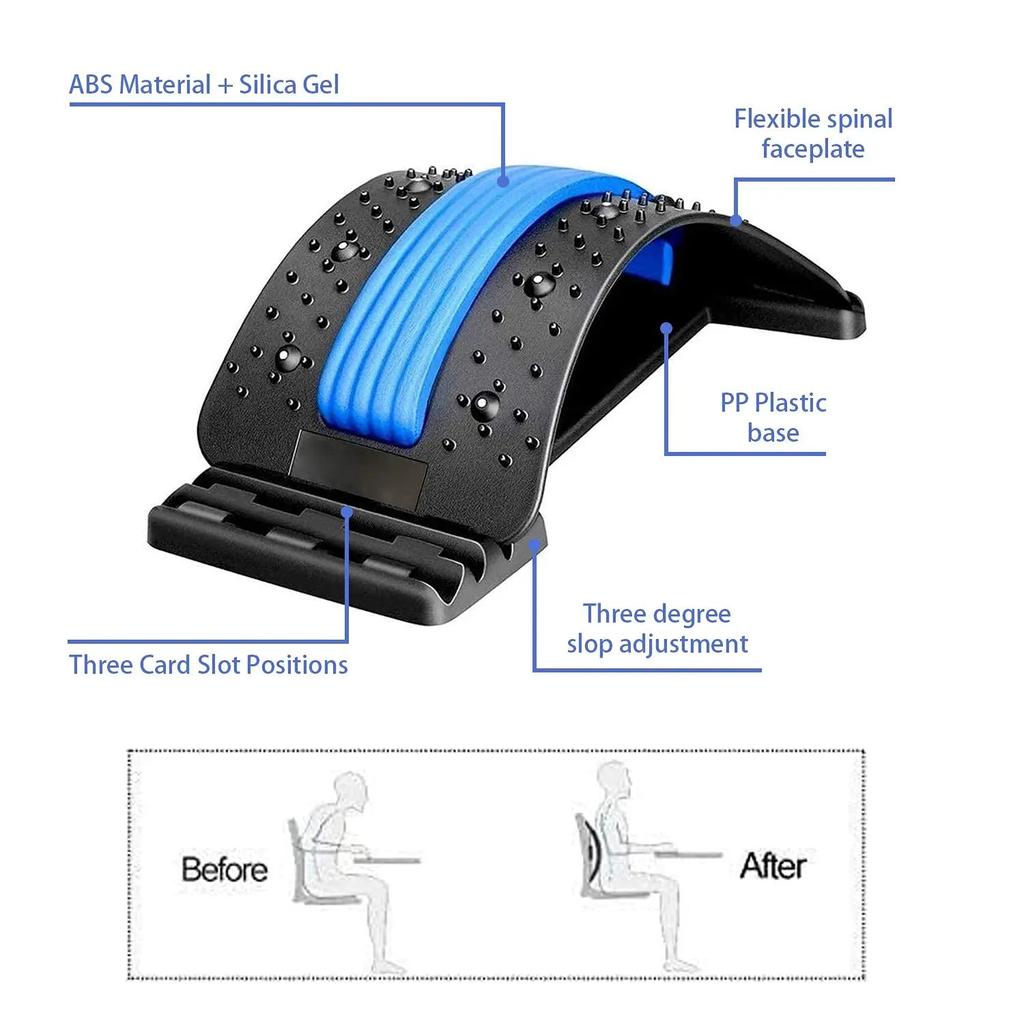 Adjustable Lumbar Back Stretcher with Acupressure Points by HitMyNeed
