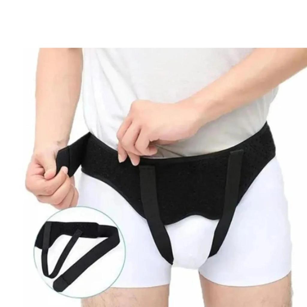 Adjustable Male Inguinal Hernia Support Belt with Pads by HitMyNeed