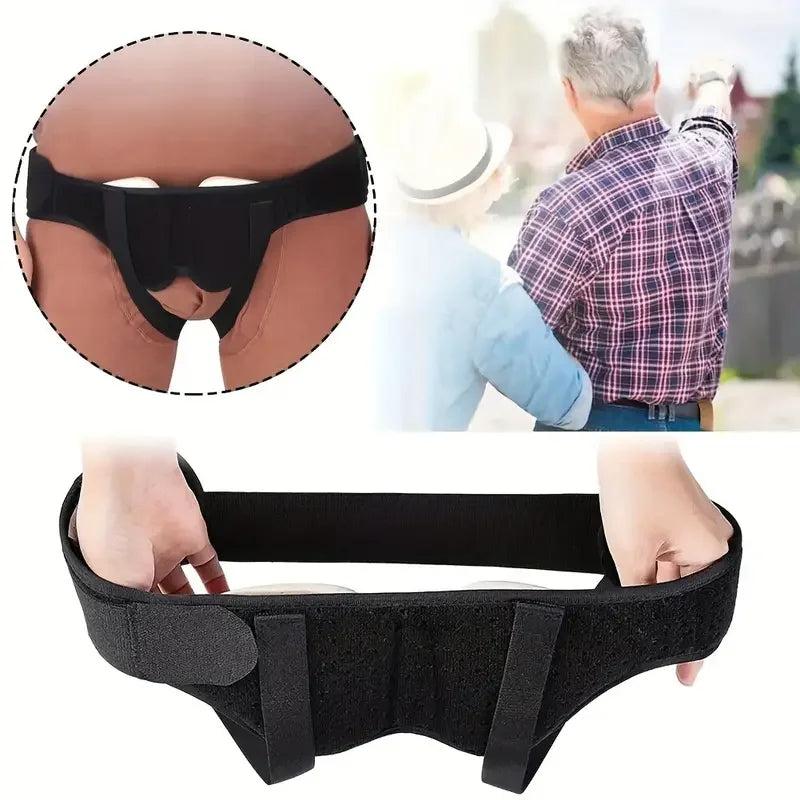 Adjustable Male Inguinal Hernia Support Belt with Pads by HitMyNeed