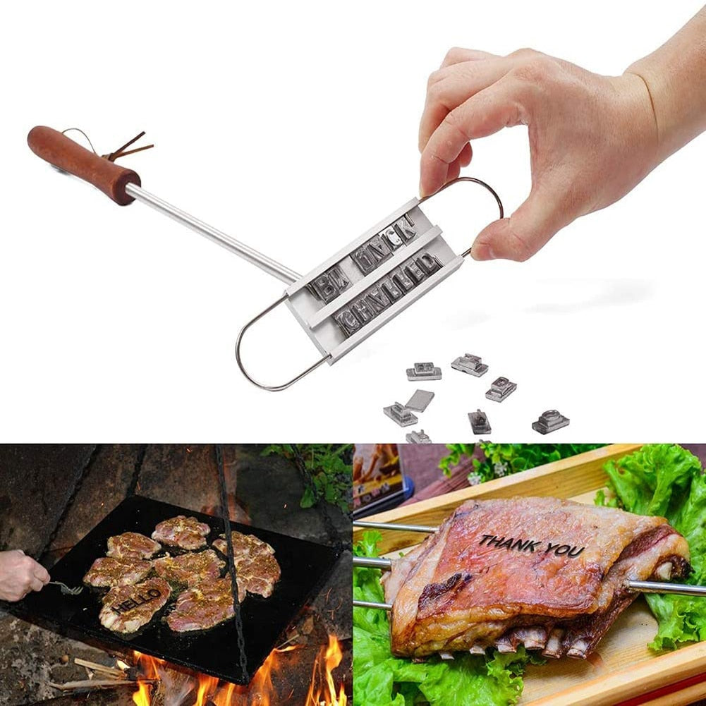 Adjustable Meat BBQ Branding Iron with Letters by HitMyNeed