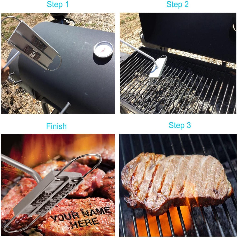 Adjustable Meat BBQ Branding Iron with Letters by HitMyNeed
