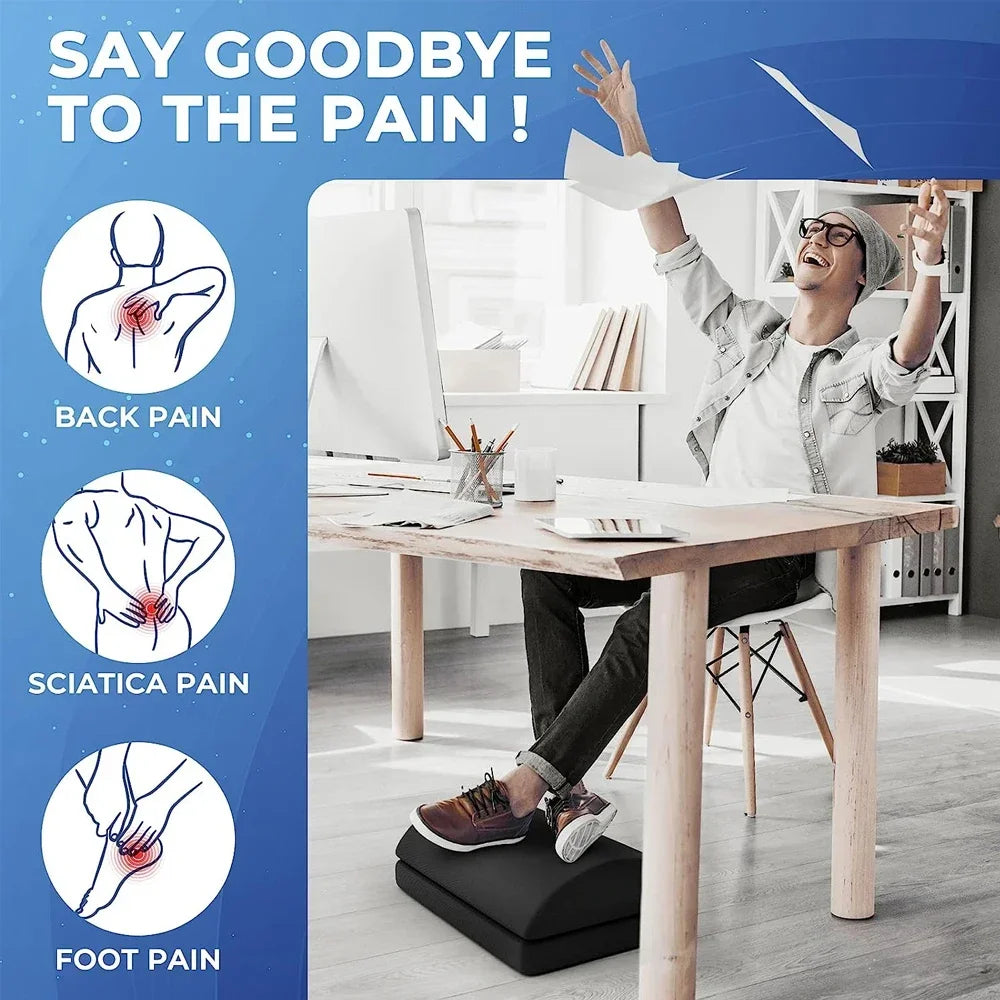 Adjustable Memory Foam Under Desk Foot Rest by HitMyNeed