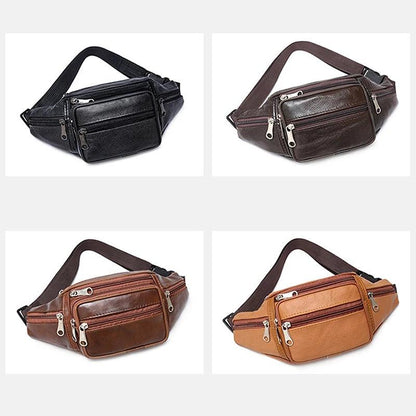 Adjustable Men's PU Leather Belt Bag by HitMyNeed