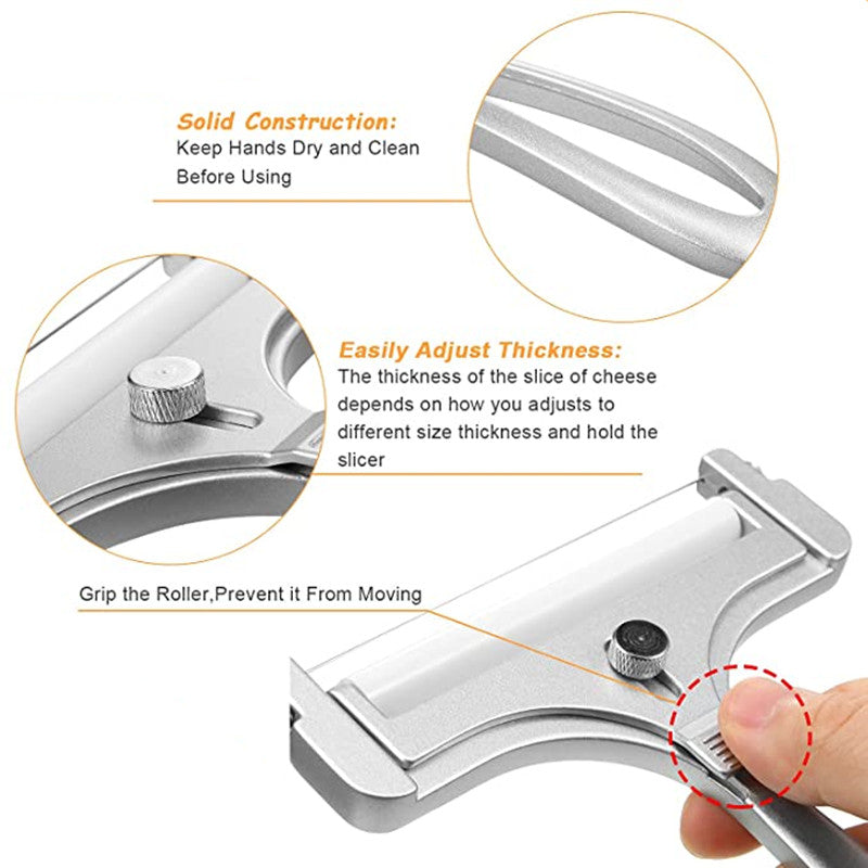 Adjustable Metal Cheese Slicer with Wire Cutter by HitMyNeed