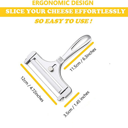 Adjustable Metal Cheese Slicer with Wire Cutter by HitMyNeed