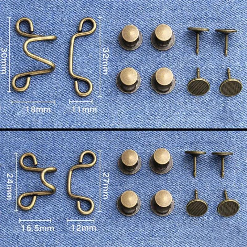 Adjustable Metal Jeans Waist Pins Tightener Set by HitMyNeed