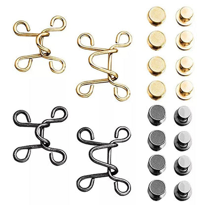 Adjustable Metal Jeans Waist Pins Tightener Set small-bronze-27mm 1-set by HitMyNeed