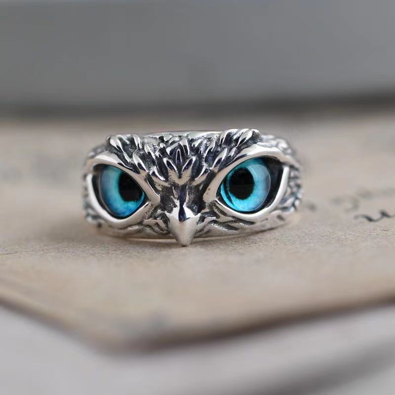 Adjustable Metal Owl Eyes Ring by HitMyNeed