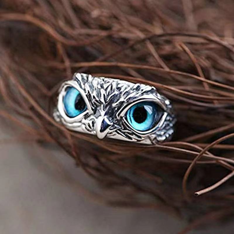 Adjustable Metal Owl Eyes Ring by HitMyNeed