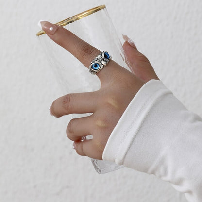 Adjustable Metal Owl Eyes Ring by HitMyNeed