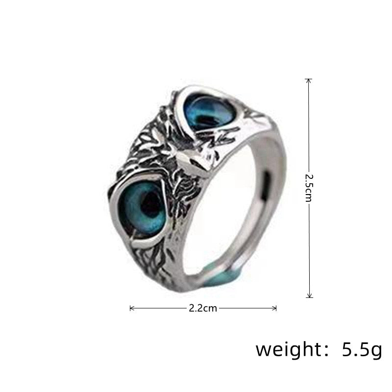 Adjustable Metal Owl Eyes Ring by HitMyNeed