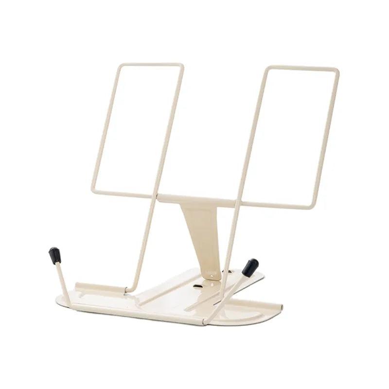 Adjustable Metal Recipe Book and Tablet Stand lvory-white by HitMyNeed