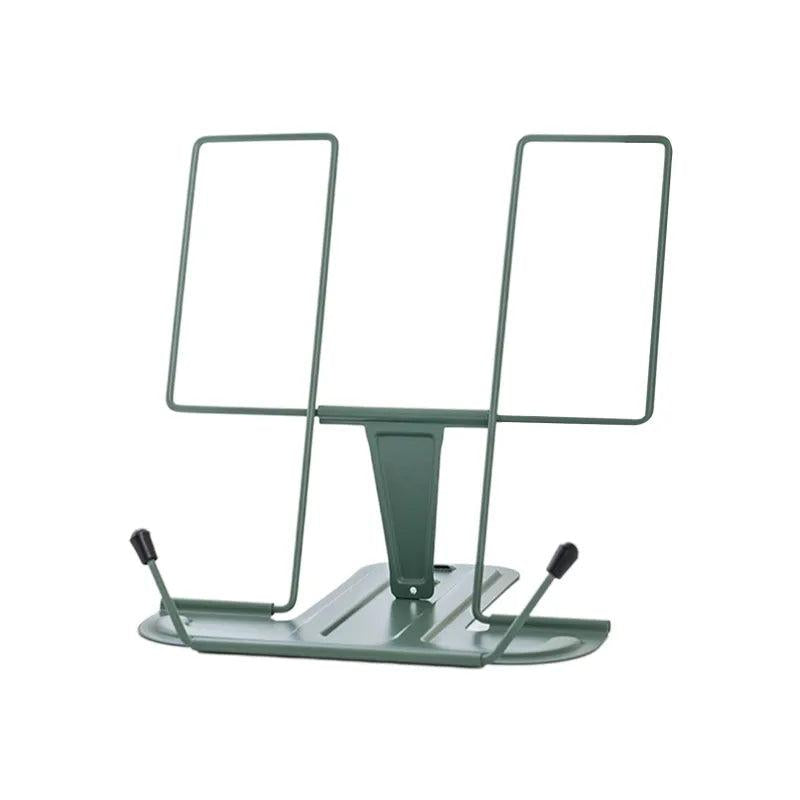 Adjustable Metal Recipe Book and Tablet Stand morandi-green by HitMyNeed