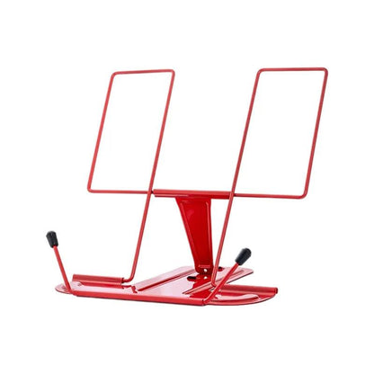 Adjustable Metal Recipe Book and Tablet Stand red by HitMyNeed