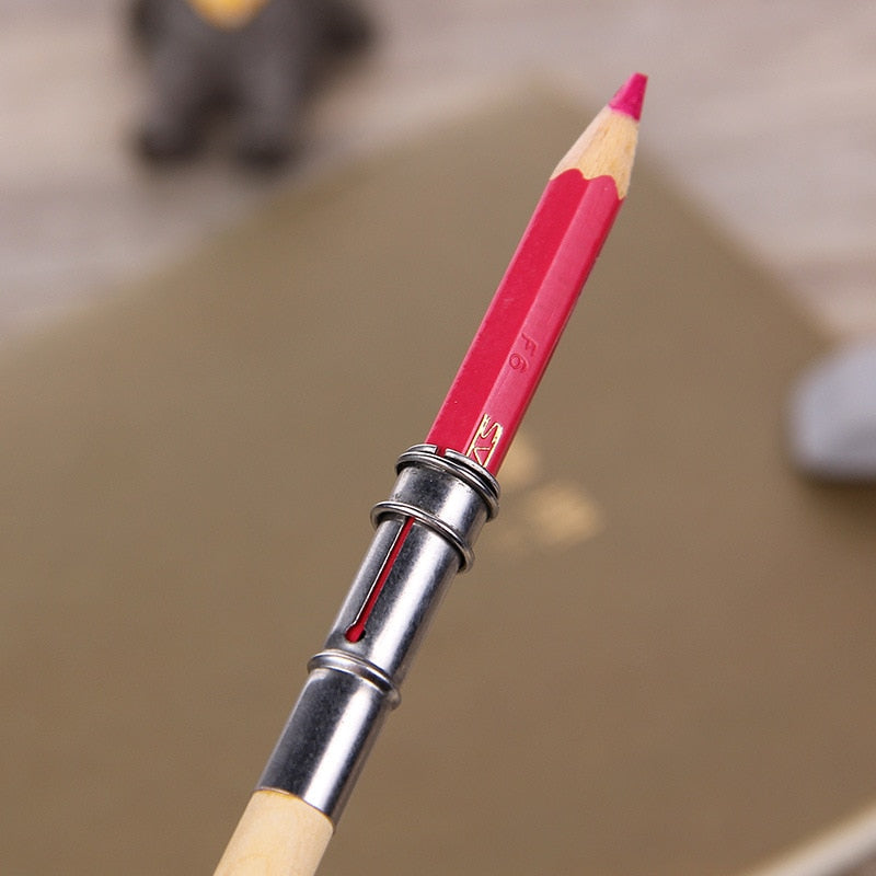 Adjustable Metal & Wood Pencil Extender Holder by HitMyNeed