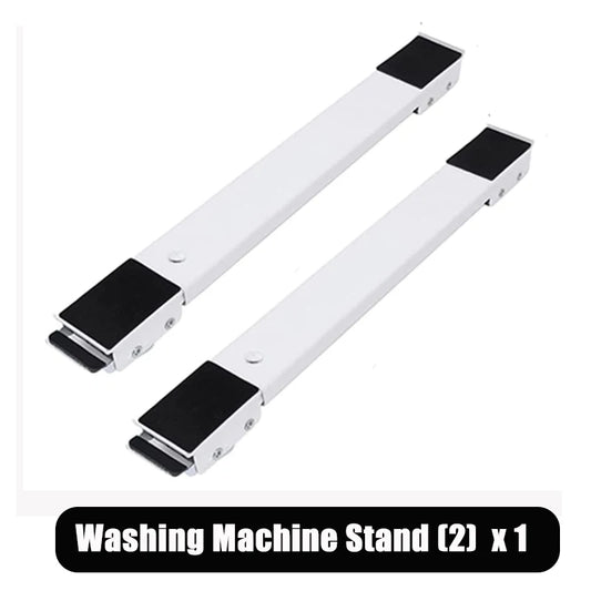 Adjustable Mobile Stand for Washing Machines & Fridges 2pcs-white by HitMyNeed
