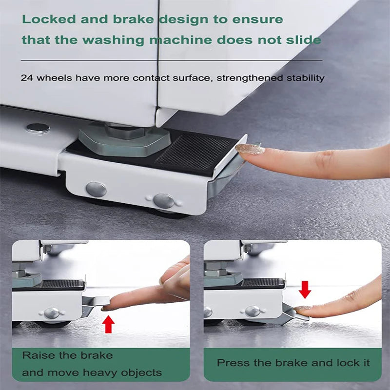 Adjustable Mobile Stand for Washing Machines & Fridges by HitMyNeed