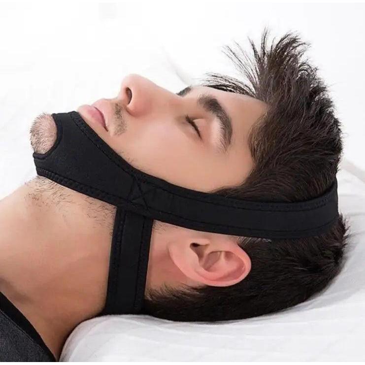 Adjustable Neoprene Anti-Snore Chin Strap black by HitMyNeed