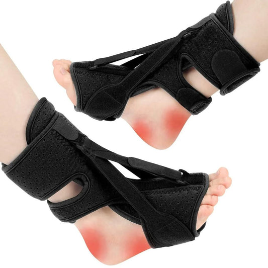 Adjustable Night Splint for Plantar Fasciitis Relief black-1pc by HitMyNeed