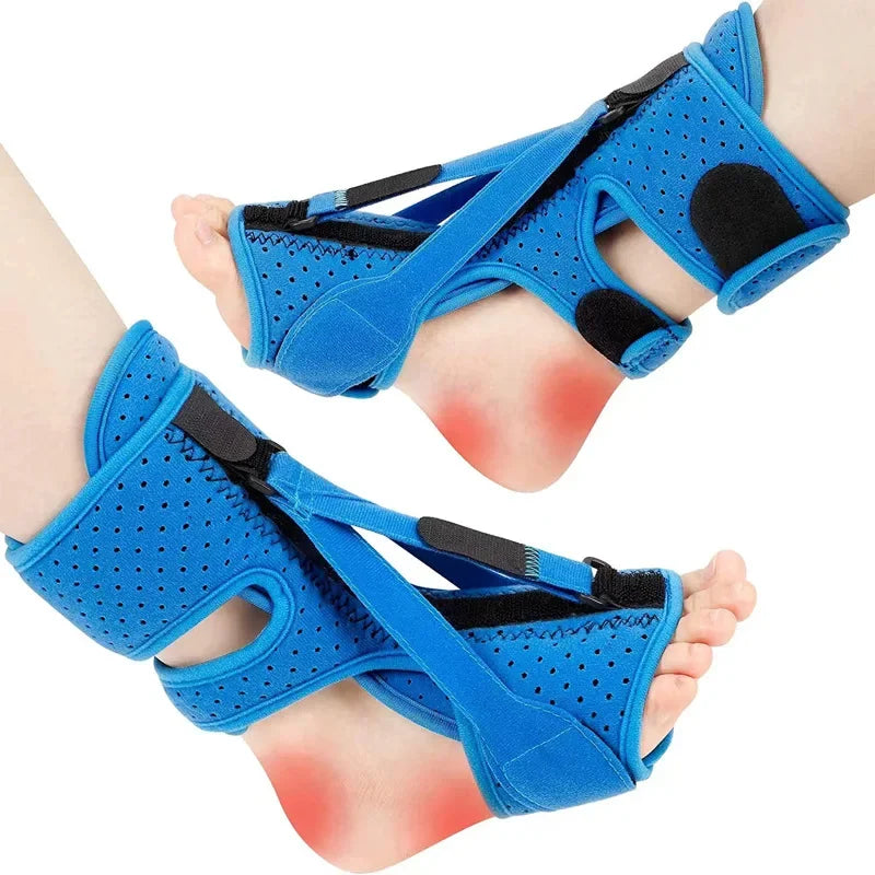 Adjustable Night Splint for Plantar Fasciitis Relief blue-1pc by HitMyNeed