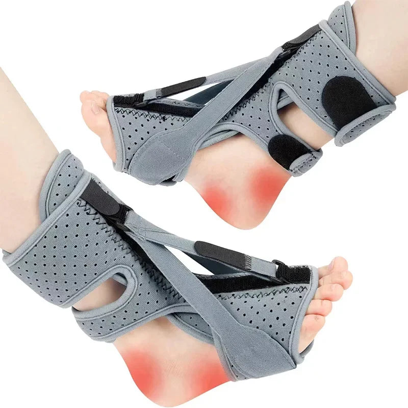 Adjustable Night Splint for Plantar Fasciitis Relief gray-1pc by HitMyNeed