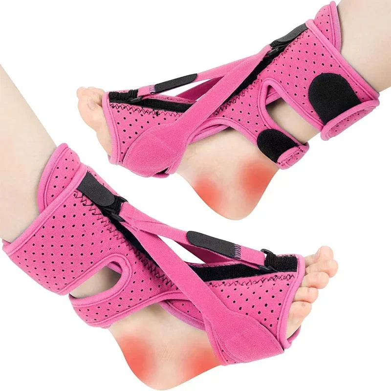 Adjustable Night Splint for Plantar Fasciitis Relief pink-1pc by HitMyNeed