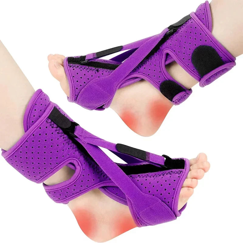 Adjustable Night Splint for Plantar Fasciitis Relief purple-1pc by HitMyNeed