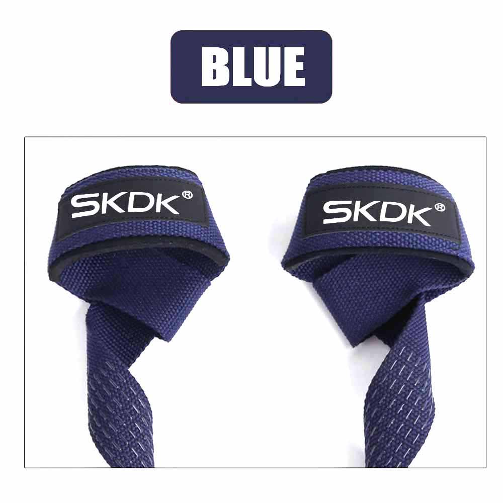 Adjustable Non Slip Weightlifting Grip Straps blue by HitMyNeed