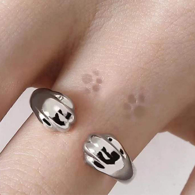 Adjustable Open Cat Paw Ring for Cat Lovers by HitMyNeed