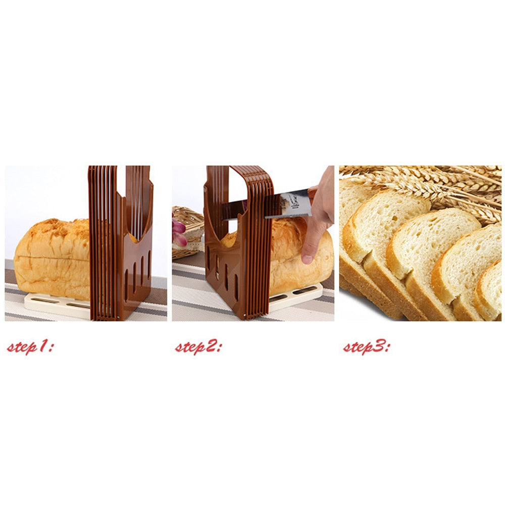 Adjustable Plastic Bread Slicer Guide Tool by HitMyNeed
