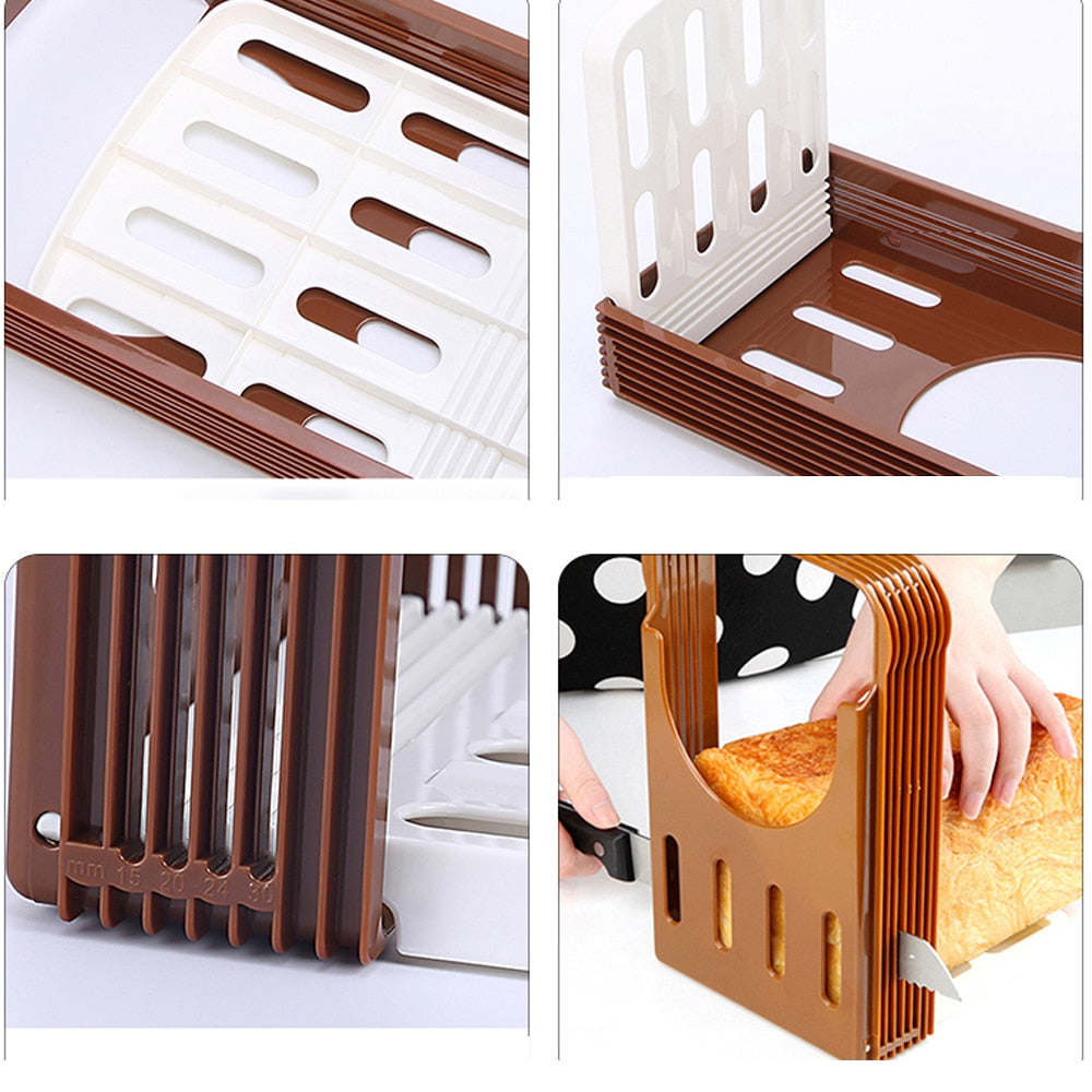 Adjustable Plastic Bread Slicer Guide Tool by HitMyNeed