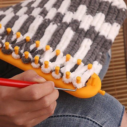Adjustable Plastic Knitting Loom Set with Pompom Tool by HitMyNeed