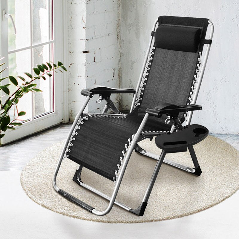 Adjustable Recliner Chair with Cup Holder & Pillow by HitMyNeed