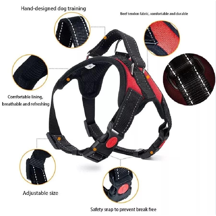 Adjustable Reflective Dog Harness for All Sizes by HitMyNeed