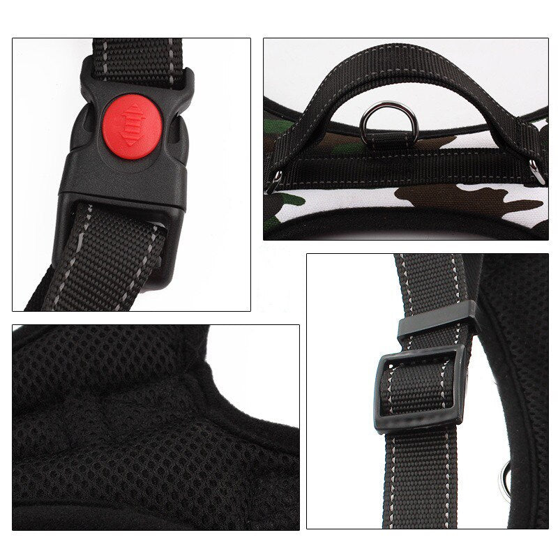 Adjustable Reflective Dog Harness for All Sizes by HitMyNeed