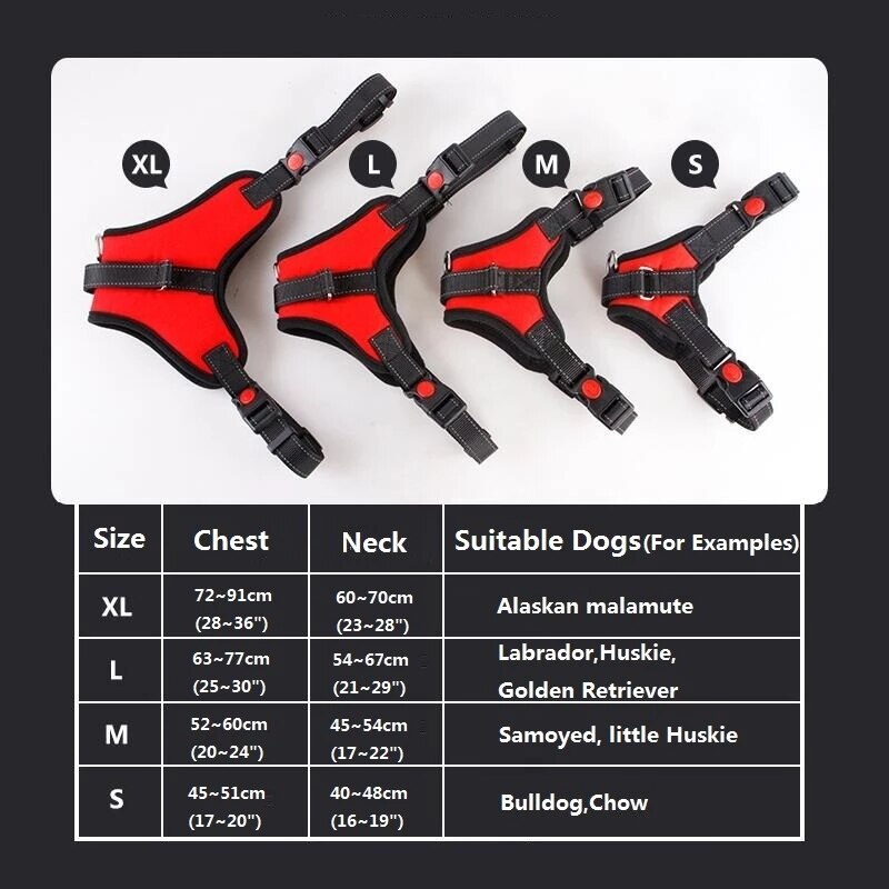 Adjustable Reflective Dog Harness for All Sizes by HitMyNeed