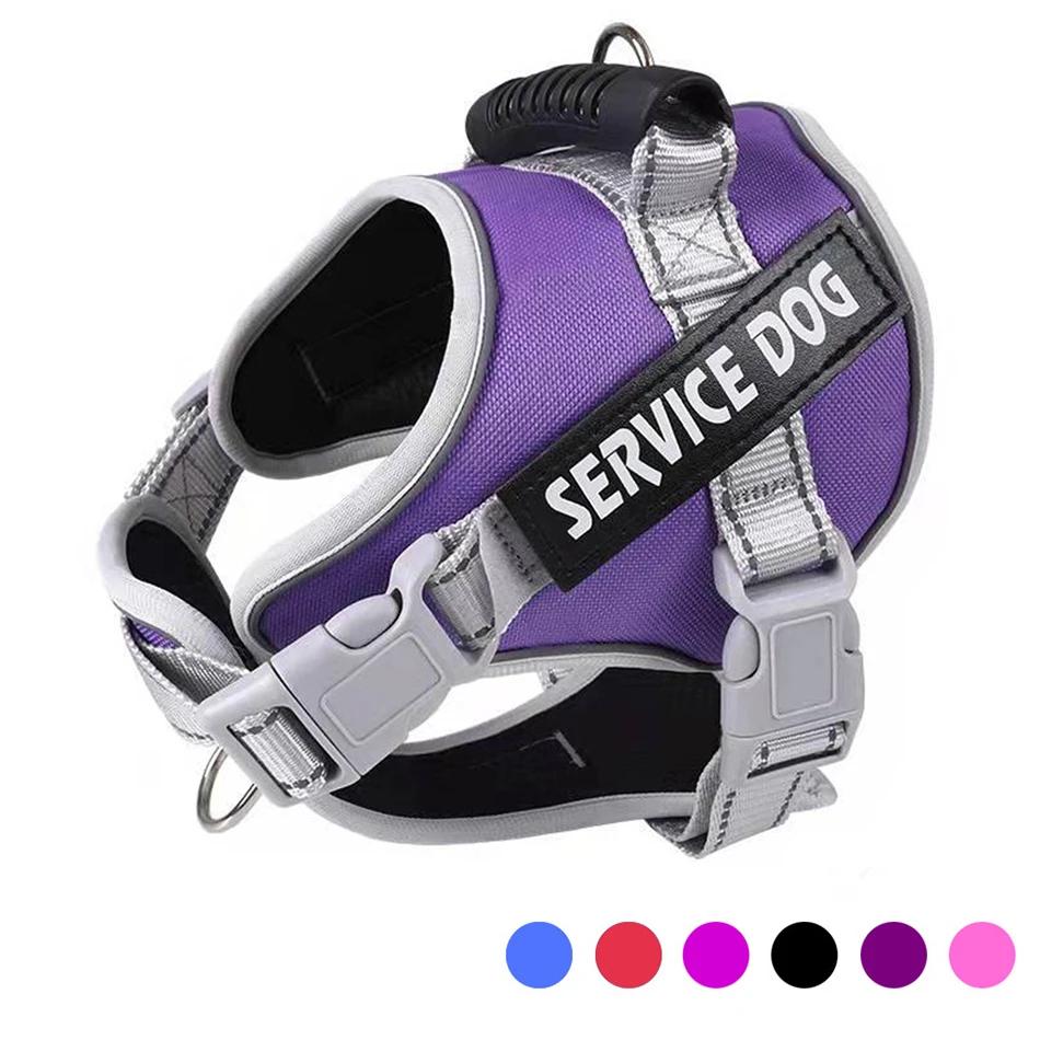 Adjustable Reflective Service Dog Vest Harness by HitMyNeed