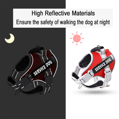 Adjustable Reflective Service Dog Vest Harness by HitMyNeed