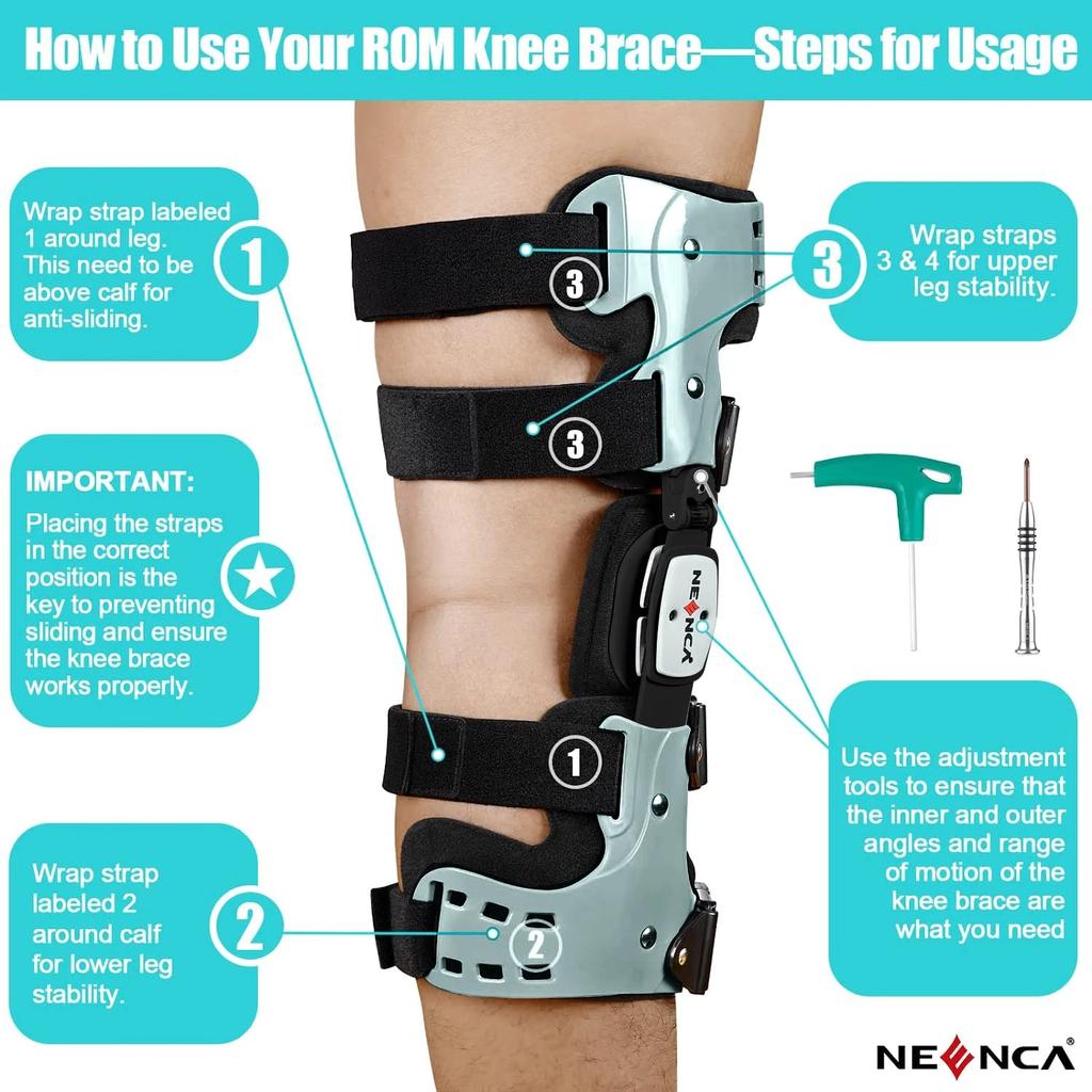 Adjustable ROM Knee Brace for Arthritis & Recovery by HitMyNeed