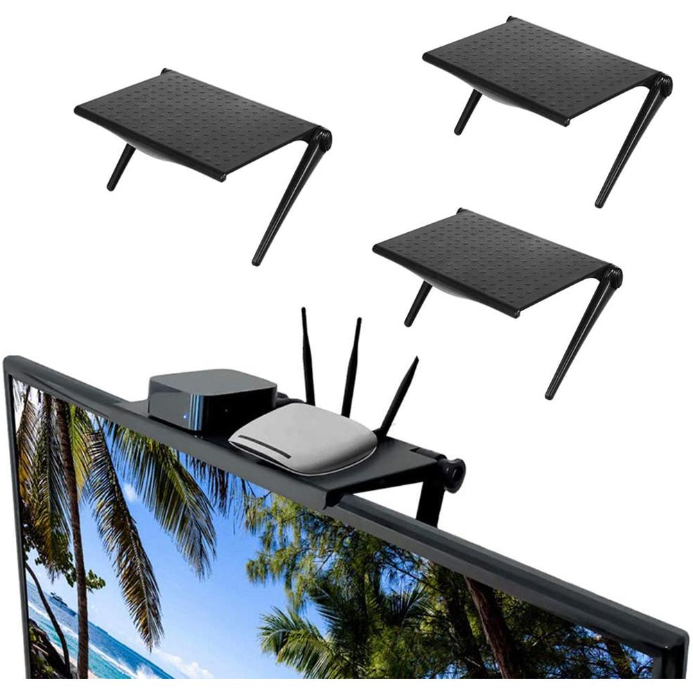 Adjustable Screen Top Shelf for TV & Monitor Large by HitMyNeed
