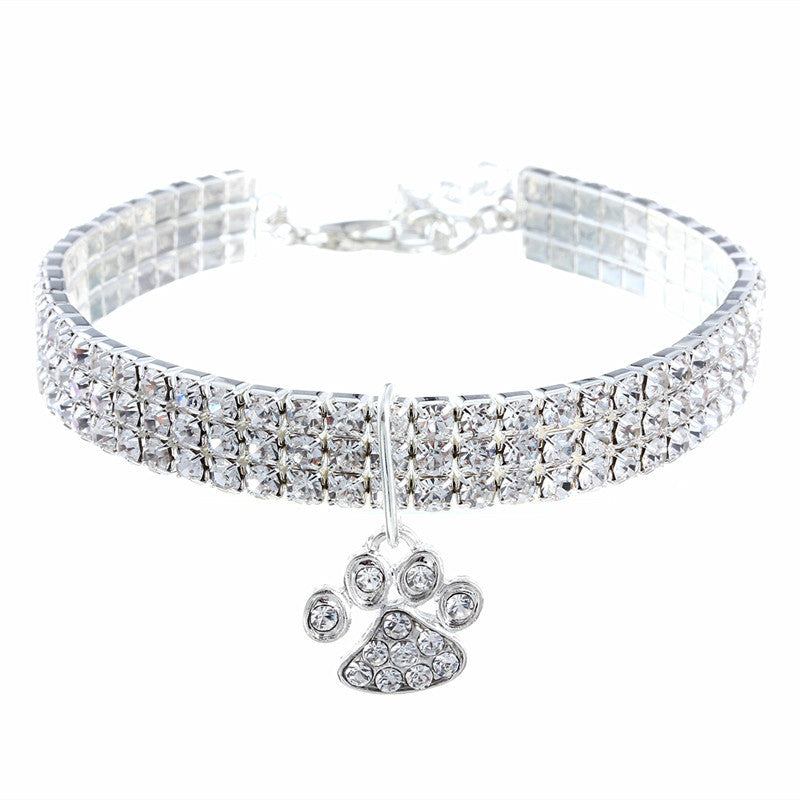 Adjustable Shiny Rhinestone Cat Collar by HitMyNeed