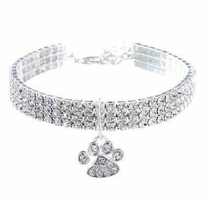 Adjustable Shiny Rhinestone Cat Collar by HitMyNeed