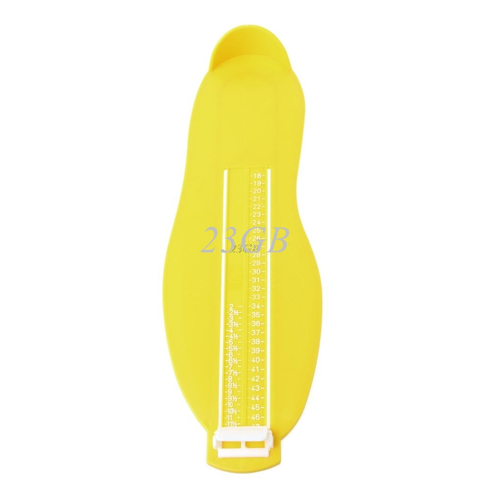 Adjustable Shoe Measuring Tool for Adults & Kids yellow by HitMyNeed