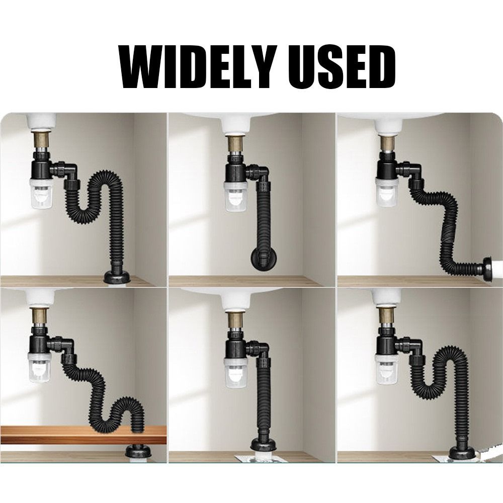 Adjustable Sink Deodorant Drain Pipe with Strainer by HitMyNeed