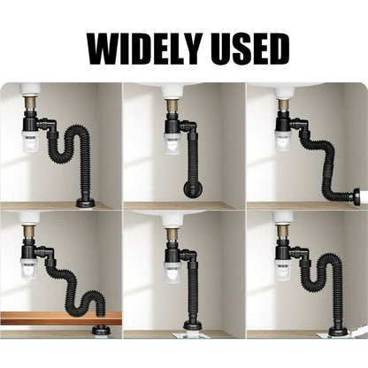 Adjustable Sink Deodorant Drain Pipe with Strainer by HitMyNeed