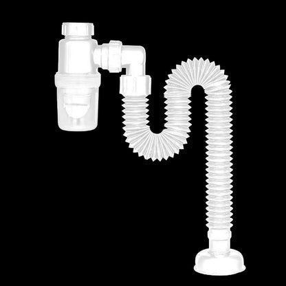 Adjustable Sink Deodorant Drain Pipe with Strainer white by HitMyNeed