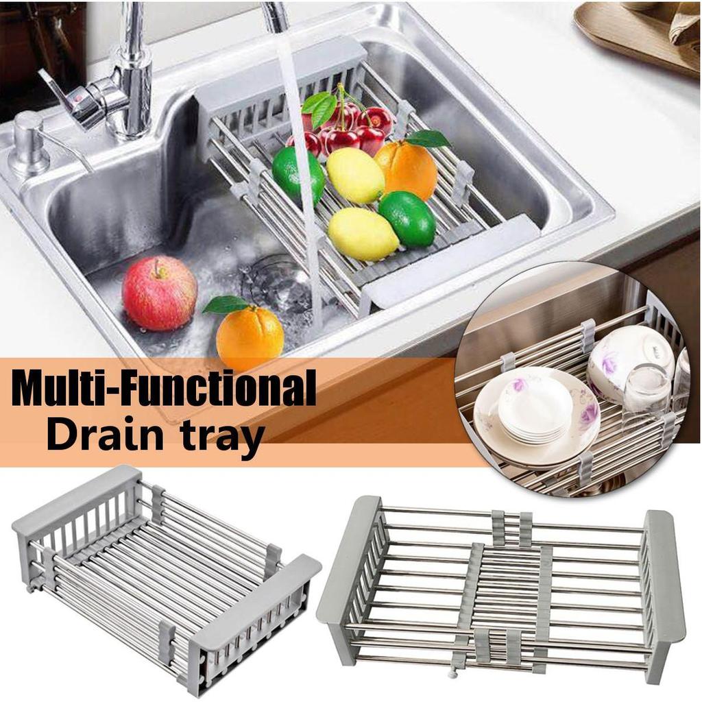 Adjustable Sink Drying Rack Kitchen Basket by HitMyNeed