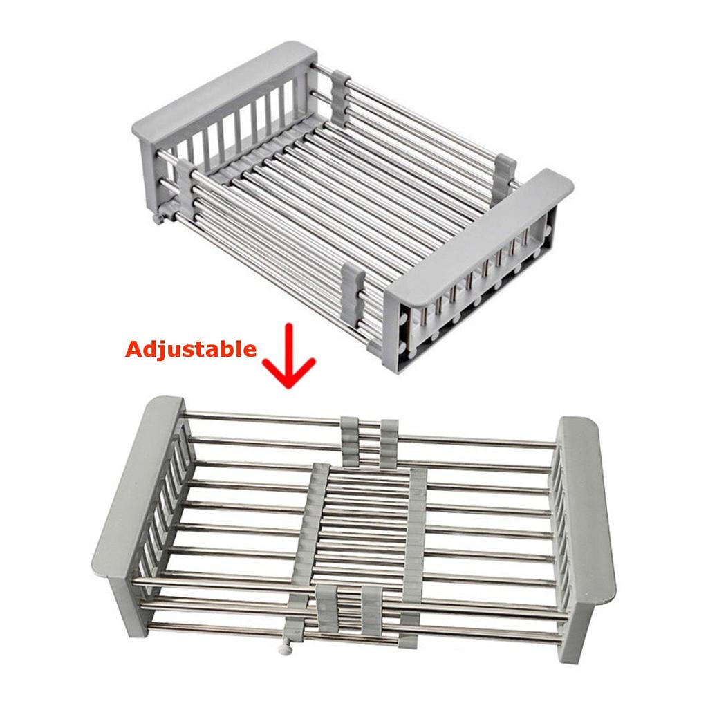 Adjustable Sink Drying Rack Kitchen Basket by HitMyNeed