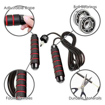 Adjustable Skipping Rope for Fitness Training by HitMyNeed